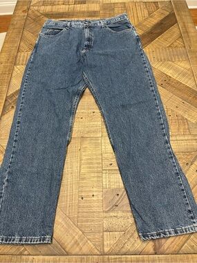 Wrangler Five Star Premium Denim Relaxed Fit Jeans Blue 38x32 Medium Wash